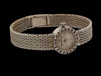 A jaeger-lecoultre ladies wrist watch in 18ct white gold, set with diamonds, weight: 26,4 g - afbeelding 3 van  4