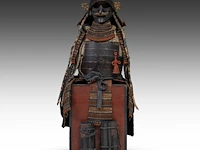 A japanese gusoku or samurai armour, 20thc, total h 130 cm