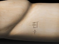 A japanese ivory dildo, signed, 19thc, h 27,5 cm - ø 4 cm - 450g (+) - afbeelding 5 van  5