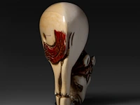 A japanese ivory netsuke of a horse, meiji period (1868-1912), h 5,8 cm - w 4,5 cm - d 2,2 cm - 32g (+) - afbeelding 5 van  7