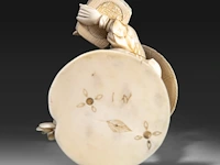 A japanese ivory okimono of a merchant selling seafood, signed, meiji period (1868-1912), h 23 cm - 387g (+) - afbeelding 5 van  9