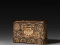 A japanese meiji hand warmer, with a phallic decoration on top, ca. 1900 11.5 x 7 cm. (4.53 x 2.75 in.)