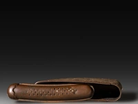 A japanese meiji hand warmer, with a phallic decoration on top, ca. 1900 11.5 x 7 cm. (4.53 x 2.75 in.) - afbeelding 5 van  6