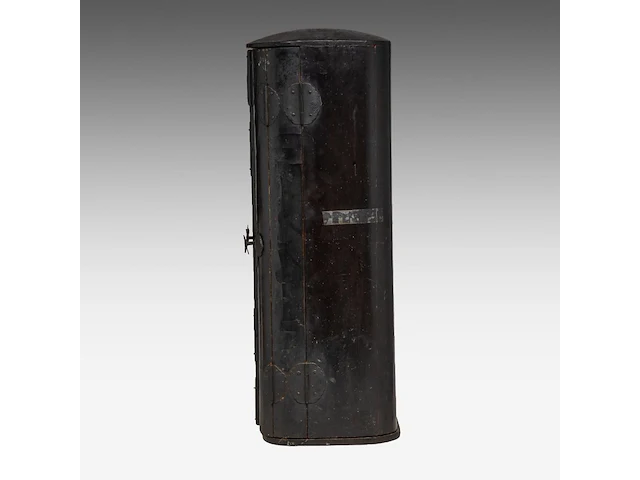 A japanese polychrome lacquered standing figure of sho kannon bosatsu, late meiji, total h 53 cm - fitted in a zushi portable shrine, h 57,5 - 22 x 21 cm - afbeelding 3 van  13
