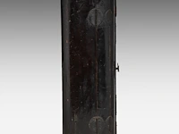 A japanese polychrome lacquered standing figure of sho kannon bosatsu, late meiji, total h 53 cm - fitted in a zushi portable shrine, h 57,5 - 22 x 21 cm - afbeelding 5 van  13