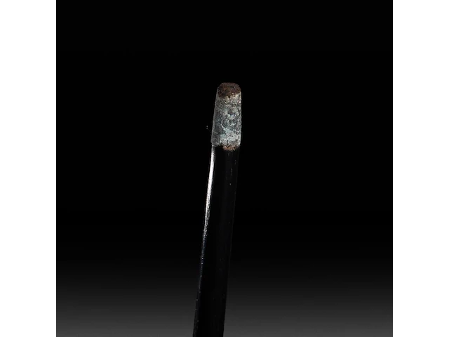 A japanese shunga walking stick, the handle in ivory with the goddess of fertility on one side and tengu on the other, meiji period (1868-1912); total h 79 cm - ivory ø 5 cm - total weight 232g (+) - afbeelding 3 van  4