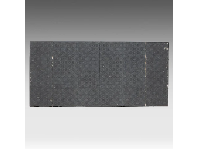 A japanese six-panel byobu folding screen, 'tigers in a bamboo grove', ink on gold leaf, artist's seals, meiji period (late 19thc), 174 x 372,5 cm - afbeelding 4 van  7