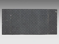A japanese six-panel byobu folding screen, 'tigers in a bamboo grove', ink on gold leaf, artist's seals, meiji period (late 19thc), 174 x 372,5 cm - afbeelding 4 van  7