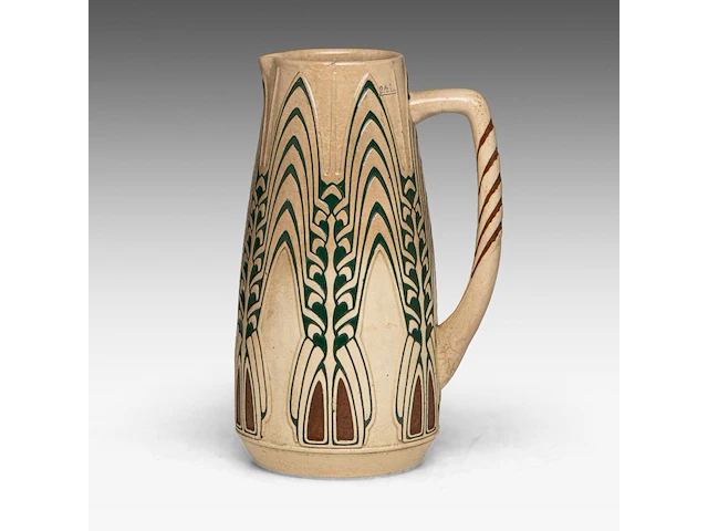 A jugendstil ceramic pitcher by peter behrens, ca. 1907 28 cm. (11.01 in.) - afbeelding 1 van  9