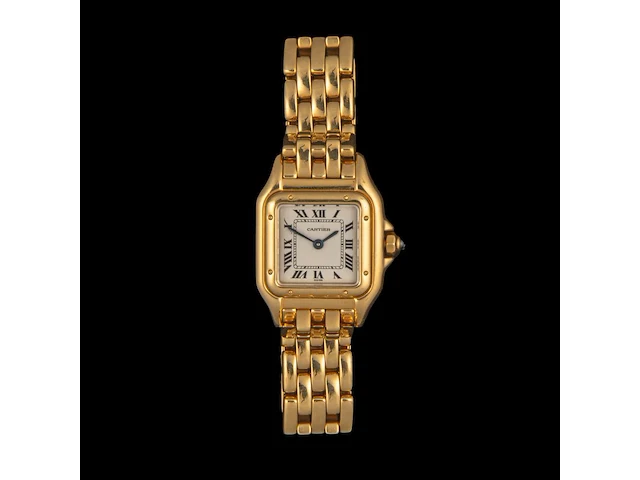A ladies' cartier panthère de cartier, 18k yellow gold, quartz wristwatch - afbeelding 1 van  9