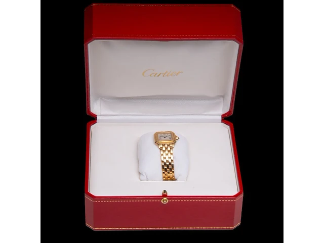 A ladies' cartier panthère de cartier, 18k yellow gold, quartz wristwatch - afbeelding 6 van  9