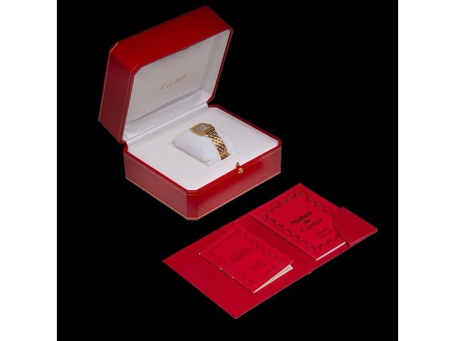 A ladies' cartier panthère de cartier, 18k yellow gold, quartz wristwatch - afbeelding 7 van  9