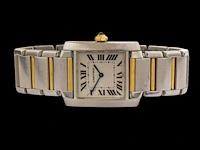 A ladies' cartier tank française, ref. 2301, stainless steel and 18ct yellow gold - afbeelding 2 van  5