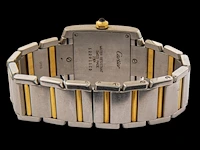 A ladies' cartier tank française, ref. 2301, stainless steel and 18ct yellow gold - afbeelding 3 van  5