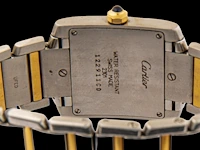 A ladies' cartier tank française, ref. 2301, stainless steel and 18ct yellow gold - afbeelding 4 van  5