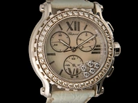 A ladies' chopard happy sport chronograph, ref. 8499, stainless steel with diamond bezel and five floating diamonds - afbeelding 7 van  14