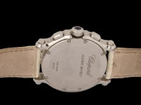 A ladies' chopard happy sport chronograph, ref. 8499, stainless steel with diamond bezel and five floating diamonds - afbeelding 10 van  14