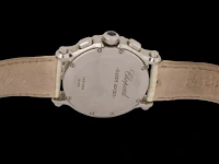 A ladies' chopard happy sport chronograph, ref. 8499, stainless steel with diamond bezel and five floating diamonds - afbeelding 11 van  14