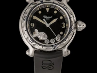 A ladies' chopard happy sport happy fish, ref. 8347, stainless steel with floating diamonds - afbeelding 5 van  23