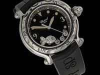 A ladies' chopard happy sport happy fish, ref. 8347, stainless steel with floating diamonds - afbeelding 6 van  23