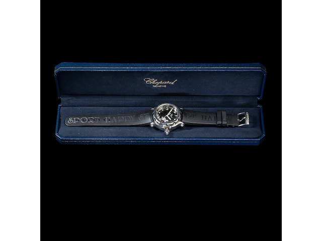 A ladies' chopard happy sport happy fish, ref. 8347, stainless steel with floating diamonds - afbeelding 14 van  23