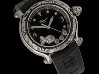 A ladies' chopard happy sport happy fish, ref. 8347, stainless steel with floating diamonds - afbeelding 12 van  23