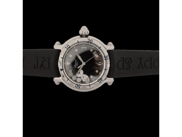 A ladies' chopard happy sport happy fish, ref. 8347, stainless steel with floating diamonds - afbeelding 21 van  23