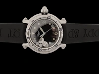 A ladies' chopard happy sport happy fish, ref. 8347, stainless steel with floating diamonds - afbeelding 21 van  23