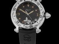 A ladies' chopard happy sport happy fish, ref. 8347, stainless steel with floating diamonds - afbeelding 22 van  23