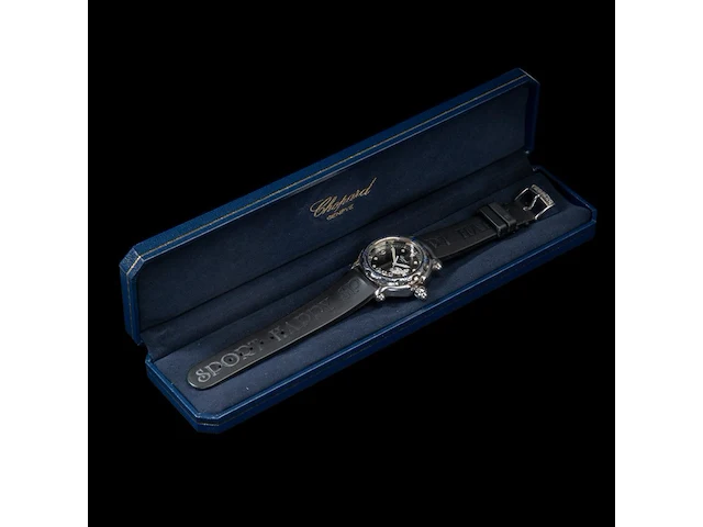 A ladies' chopard happy sport happy fish, ref. 8347, stainless steel with floating diamonds - afbeelding 23 van  23
