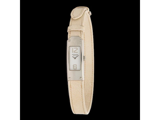 A ladies' hermès kelly 2 stainless steel wristwatch, ref. kt1.210 - afbeelding 1 van  6