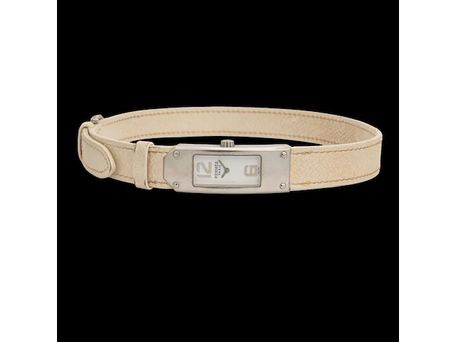 A ladies' hermès kelly 2 stainless steel wristwatch, ref. kt1.210 - afbeelding 2 van  6