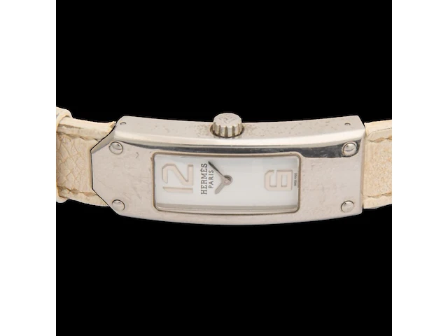 A ladies' hermès kelly 2 stainless steel wristwatch, ref. kt1.210 - afbeelding 4 van  6