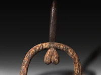 A large african tribal voodoo cult wooden phallus 94 x 78 cm. (37.00 x 30.71 in.) - afbeelding 2 van  4