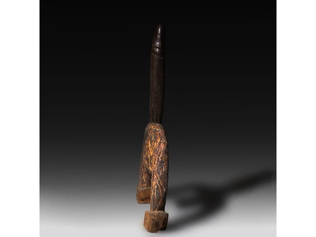 A large african tribal voodoo cult wooden phallus 94 x 78 cm. (37.00 x 30.71 in.) - afbeelding 3 van  4
