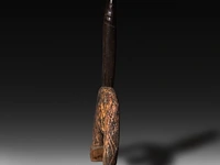 A large african tribal voodoo cult wooden phallus 94 x 78 cm. (37.00 x 30.71 in.) - afbeelding 3 van  4