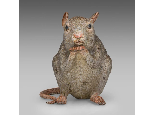 A large cold-painted vienna bronze rat by franz xavier bergmann (1861-1936) 17 cm. (6.69 in.) - afbeelding 2 van  7