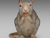 A large cold-painted vienna bronze rat by franz xavier bergmann (1861-1936) 17 cm. (6.69 in.) - afbeelding 2 van  7