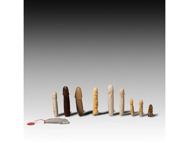 A large collection of thai palad khik phallic amulets, h 9,5 cm (tallest) - afbeelding 4 van  4