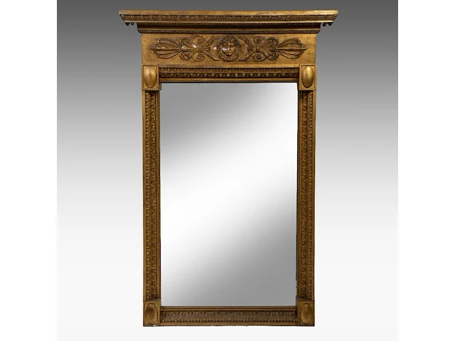 A large empire giltwood trumeau mirror, first half of the 19thc 170 x 115 cm. (66.93 x 45.28 in.) - afbeelding 1 van  3