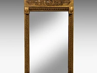 A large empire giltwood trumeau mirror, first half of the 19thc 170 x 115 cm. (66.93 x 45.28 in.)