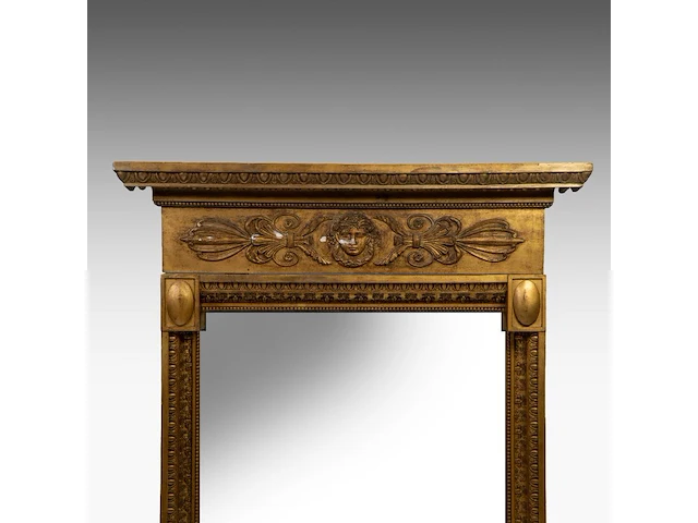 A large empire giltwood trumeau mirror, first half of the 19thc 170 x 115 cm. (66.93 x 45.28 in.) - afbeelding 3 van  3