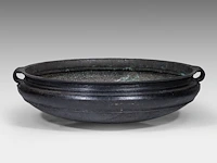 A large indian bronze urli temple bowl, 19thc, h 22 - ø 77 cm