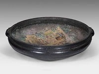A large indian bronze urli temple bowl, 19thc, h 22 - ø 77 cm - afbeelding 7 van  8