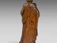 A large limewood sculpture of saint joseph carrying the young christ, 19thc 125 cm. (49.21 in.) - afbeelding 4 van  6