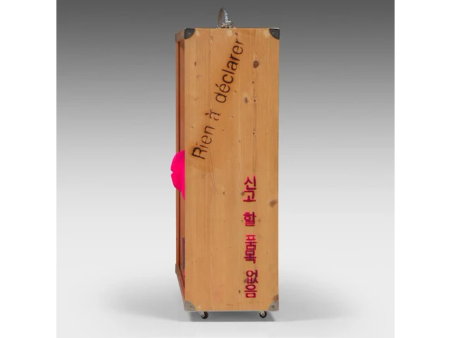 A large pink and aluminium resin elephant by zivo (1950) in a wooden frame, 2014 88 x 85 cm. (34.64 x 33.46 in.) - afbeelding 5 van  7