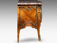 A large rococo-style gilt-bronze-mounted marquetry commode with a rouge royal marble top, late 19thc 109 x 189 x 134 cm. (42.90 x 74.40 x 52.75 in.) - afbeelding 5 van  6