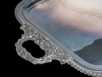 A large silver plate armorial cloche and warming tray, 'n'oubliez', elkington & co, total h 45 cm - afbeelding 9 van  26