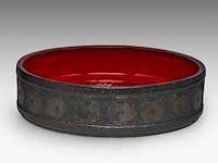 A large vintage '70s design ceramic bowl, by perignem 9 x 35 cm. (3.54 x 13.77 in.) - afbeelding 3 van  9
