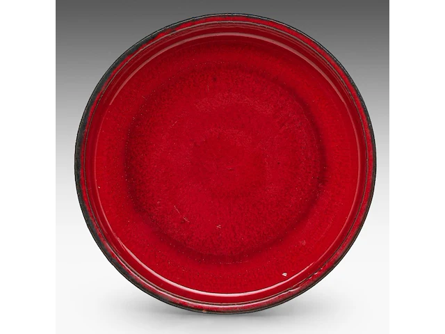 A large vintage '70s design ceramic bowl, by perignem 9 x 35 cm. (3.54 x 13.77 in.) - afbeelding 6 van  9